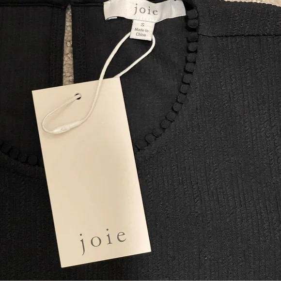 Joie Black Jewel Neck Cybele Short-Sleeve Sheath Dress Small Host Pick! New - Picture 4 of 5